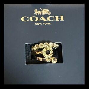 ❤️NWT❤️ Coach Gold-Tone 3 Ring Set